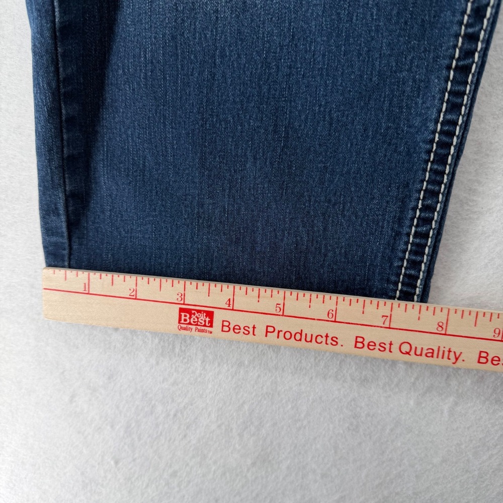 Love Indigo Premium Capri Jeans Women 16P Blue Fleur De Lis Embellished Y2K - Picture 6 of 10